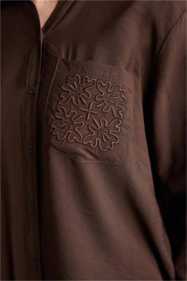 Relax Fıt Krinkıl Kumaş Gömlek