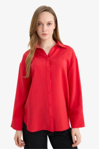 قميص ردن طويل قصة مريحة