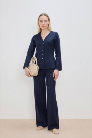 Straight Wide Straight Leg Trousers