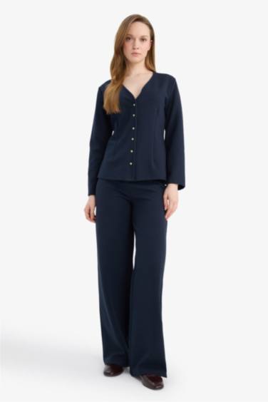 Straight Wide Straight Leg Trousers
