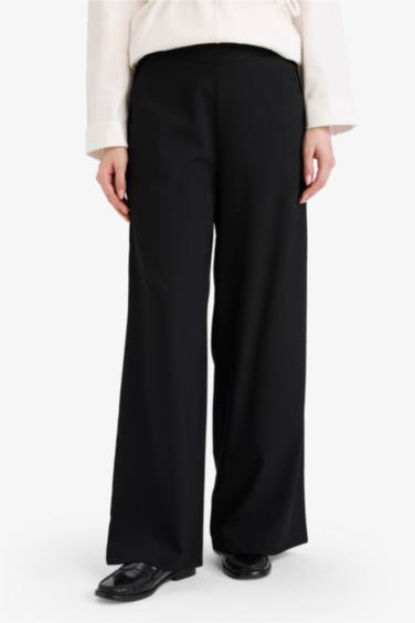 Straight Wide Leg Trousers