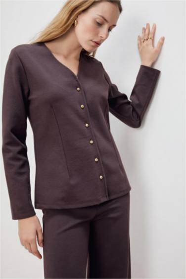 Regular Fit V Yaka Hırka