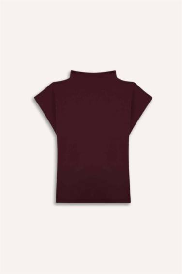 Slım Fıt Yarım Balıkçı Yaka Tişört