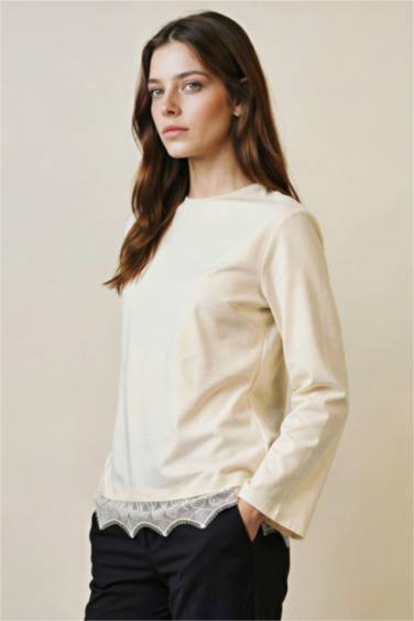 %100 Pamuk Uzun Kollu Tunik