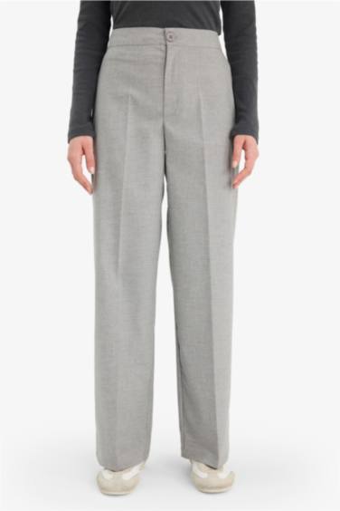 Wıde Leg Çift Cepli Standart Boy Pantolon