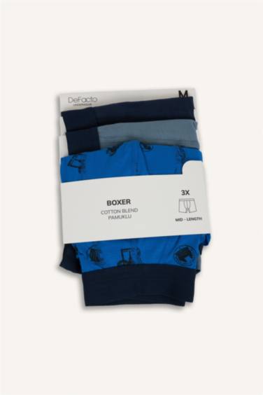 Regular Fıt Desenli 3'lü Boxer