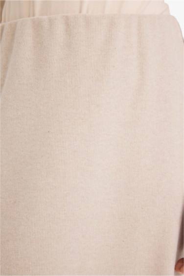 تنورة قماش منسوج قصة A