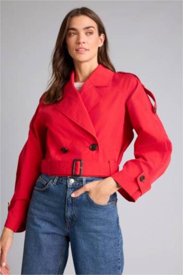 Cropped Fıt Twill Trençkot