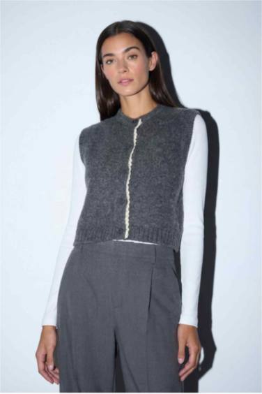 يلك صوف اوفر سايز بياخة مستديرة