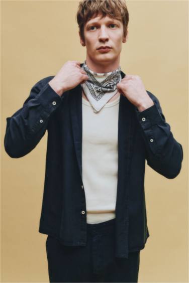 REGULAR FIT Akışkan Kumaş Gömlek