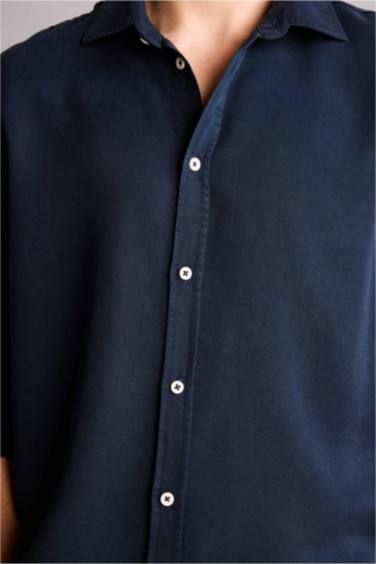 REGULAR FIT Akışkan Kumaş Gömlek - Görsel 5