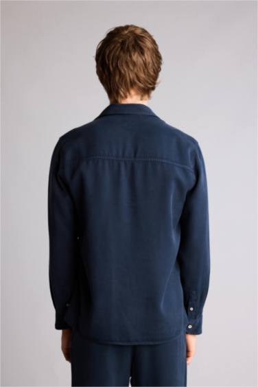 REGULAR FIT Akışkan Kumaş Gömlek - Görsel 6