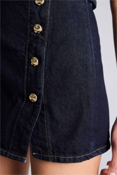 Jean Şort Etek - Görsel 4