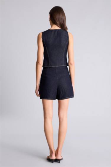 Jean Şort Etek - Görsel 5