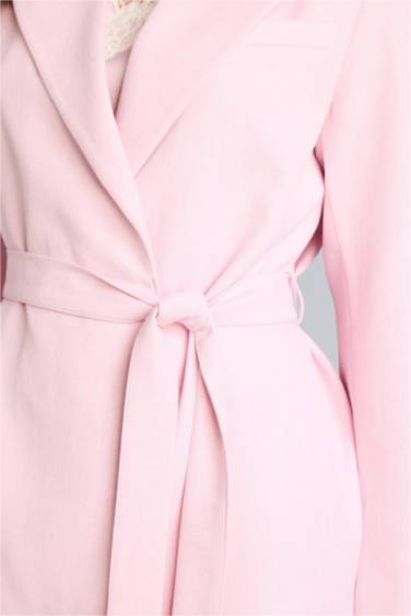 Regular Fıt Kuşaklı Blazer Ceket - Görsel 5