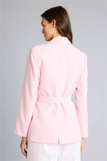 Regular Fıt Kuşaklı Blazer Ceket - Görsel 6