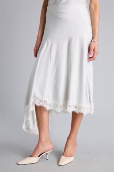 A Kesim Normal Bel Midi Etek