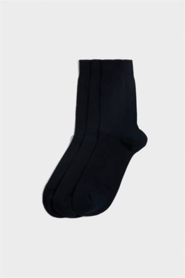 Erkek 3'lü Pamuklu Uzun Çorap