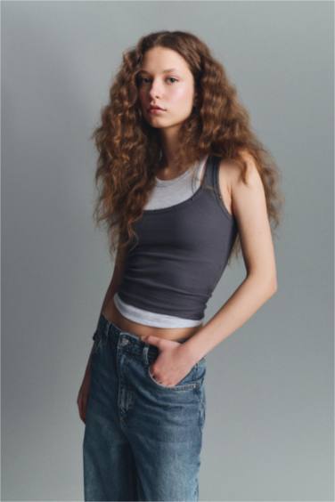 Fıtted Fitilli Kaşkorse Atlet - Görsel 3