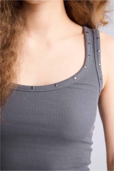 Fıtted Fitilli Kaşkorse Atlet - Görsel 6