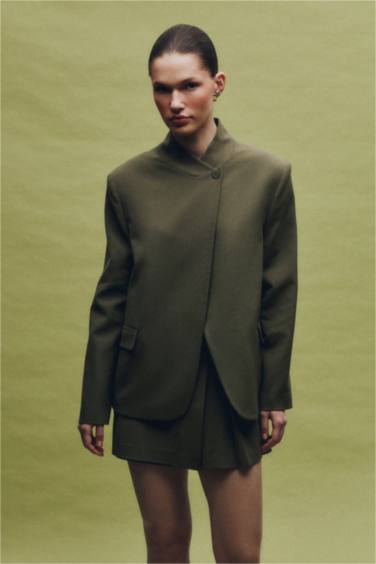 Oversıze Hakim Yaka Blazer Ceket