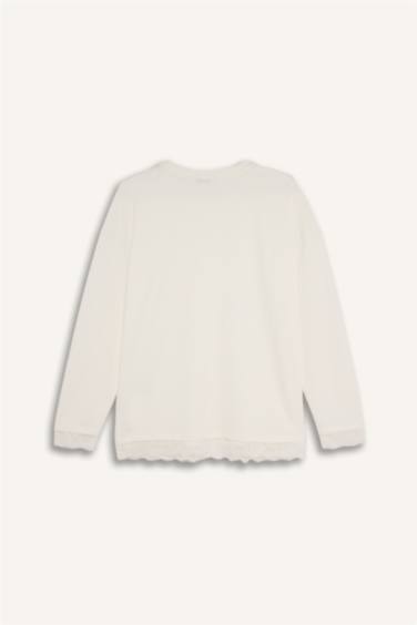 Relax Fıt Bisiklet Yaka Uzun Kollu Tişört