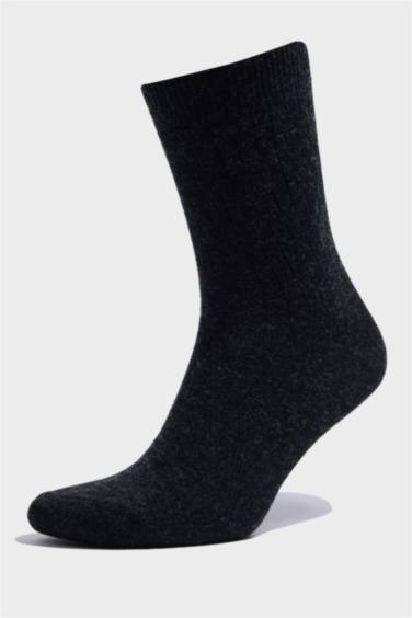 Erkek 2'li Yün Uzun Çorap