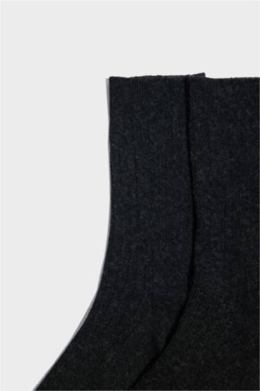 Erkek 2'li Yün Uzun Çorap