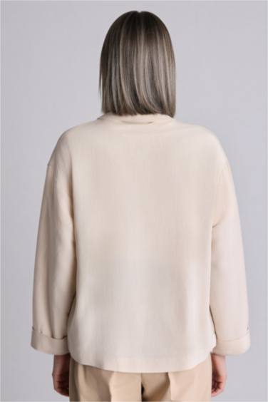 Regular Fıt Keten Karışımlı Gömlek - Görsel 8