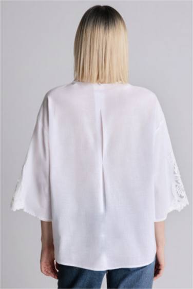 Regular Fıt Flamlı Pamuk - Görsel 6