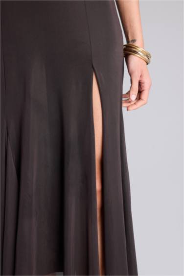 Tül Kolsuz Midi Elbise - Görsel 3