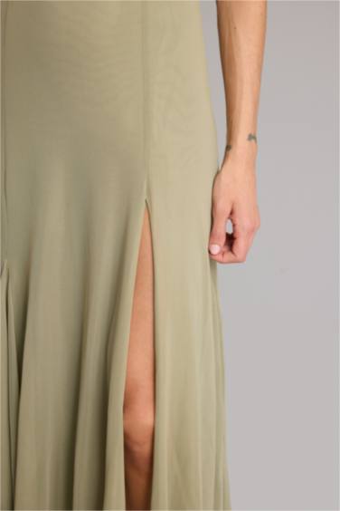 Tül Midi Elbise - Görsel 4