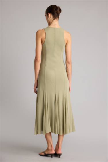 Tül Midi Elbise - Görsel 5