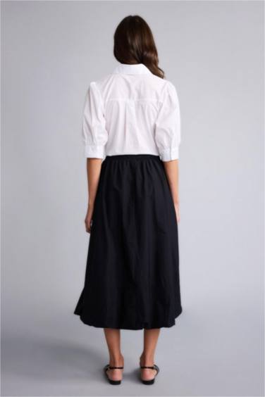 Balloon Fıt Midi Etek - Görsel 6