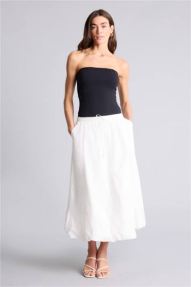 Balloon Fıt Midi Etek - Görsel 3