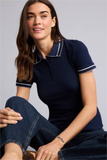 Fitilli Kaşkorse Polo Tişört