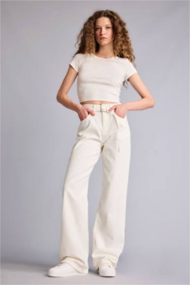 Yüksek Bel Straıght Wıde Pantolon