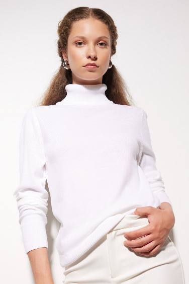 Regular Fit Turtleneck Basic Pulover