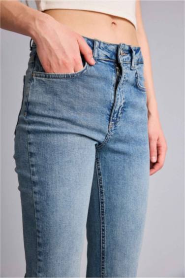 Yüksek Bel Flare Fıt Pantolon - Görsel 4