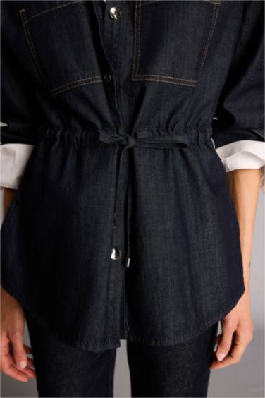 Regular Fıt Jean Gömlek - Görsel 4