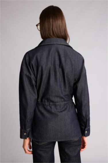 Regular Fıt Jean Gömlek - Görsel 5