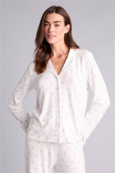 Çiçekli Pijama Takımı Üst Alt - Görsel 3