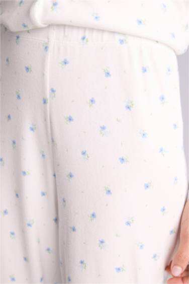 Çiçekli Pijama Takımı Üst Alt - Görsel 6