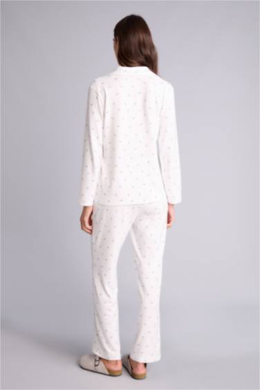 Çiçekli Pijama Takımı Üst Alt - Görsel 7