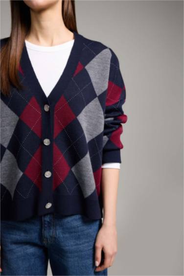 Regular Fıt V Yaka Hırka