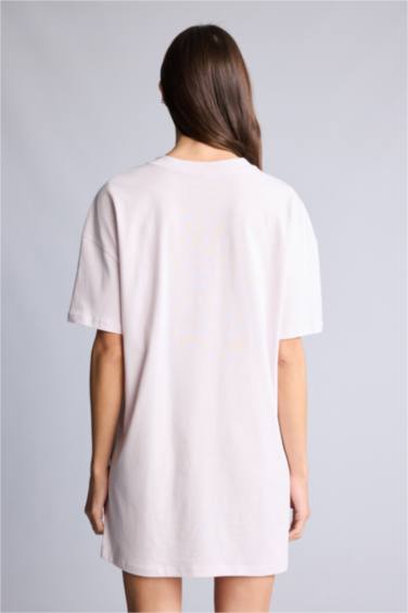 Baskılı Kısa Kollu Gecelik - Görsel 5