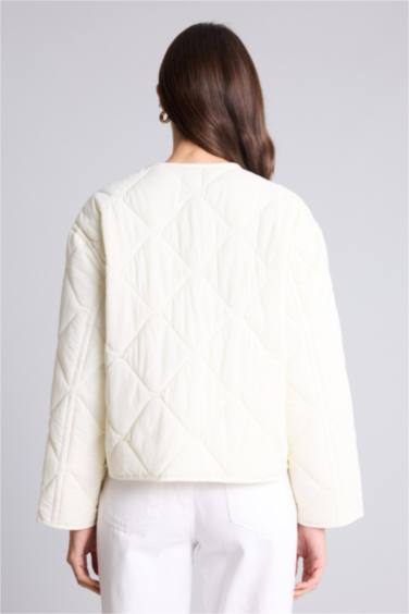 Oversıze Kapitoneli Mont - Görsel 8