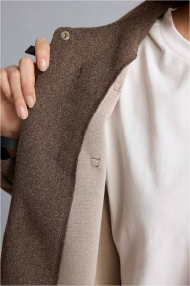 Büyük Yaka İçi Yumuşak Tüylü Hırka - Görsel 6