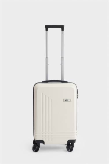 Unisex Sert Kapaklı Çekçekli Küçük Valiz