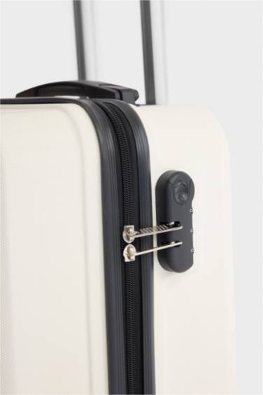 Unisex Sert Kapaklı Çekçekli Küçük Valiz - Görsel 4